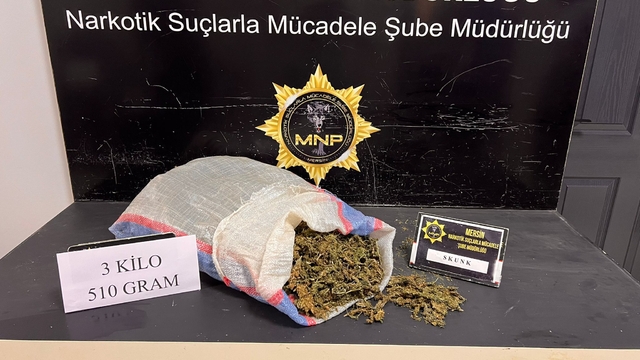 Mersin'de 21 kilo 710 gram esrar ele geçirildi
