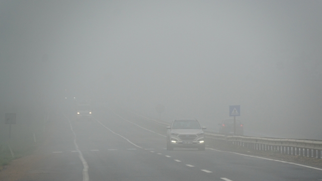Tekirdağ'da sis etkili oldu