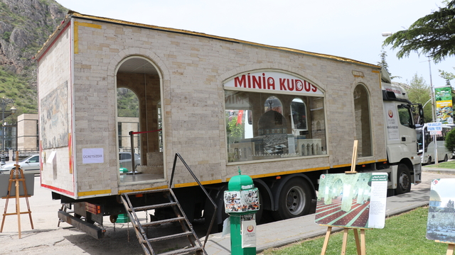 Minia Kudüs Tırı'nın 40. durağı Amasya oldu