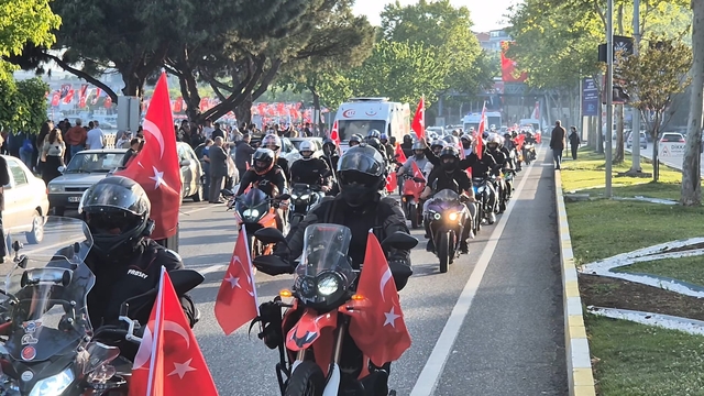Tekirdağ'da motosikletlilerden 19 Mayıs etkinliği