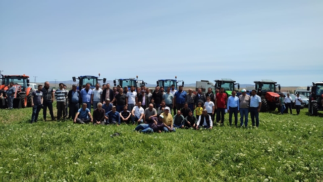 Sarıoğlan'da çiftçiler şükür duası programı düzenledi