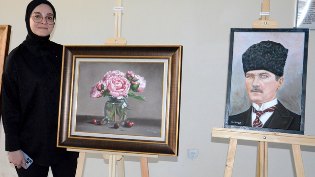 Sarıkamış Devlet Hastanesinde açılan resim sergisi beğeni topladı