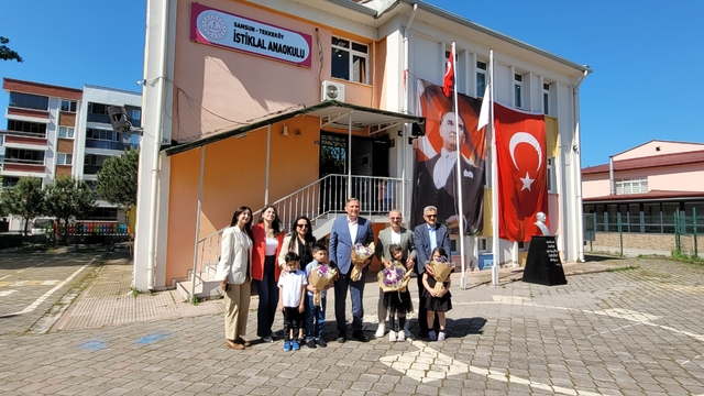 Samsun'da anaokulu öğrencileri 220 kilo atık pil topladı