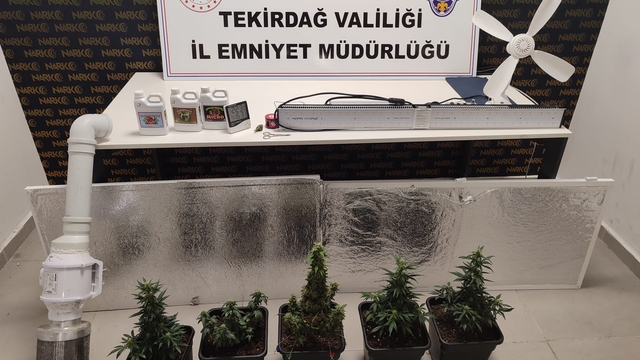 Tekirdağ'da iklimlendirme sistemiyle uyuşturucu üreten 2 zanlı gözaltına alındı
