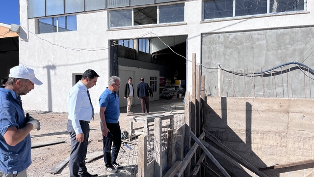 Fırat Kalkınma Ajansınca Ağın'da kurulan hububat eleme tesislerinde incelemede bulunuldu