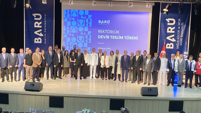 BARÜ'de rektörlük devir teslim töreni yapıldı