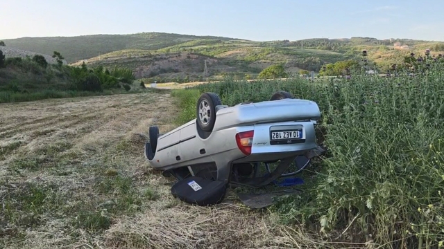 Bursa'da otomobil, şarampole yuvarlandı: 5 yaralı