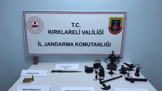 Kırklareli ve Tekirdağ'da tarihi eser kaçakçılığı operasyonunda 2 şüpheli yakalandı