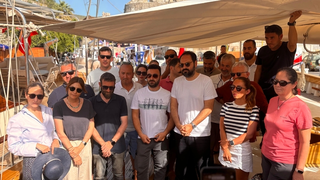 BM Okyanus Harikaları Filosu'na katılacak STS Bodrum Okul Gemisi törenle uğurlandı