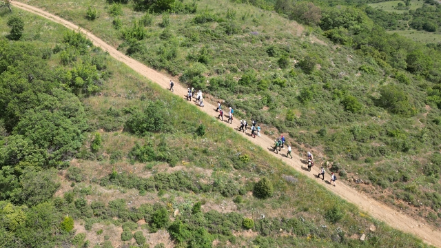 Tekirdağ'da müze çalışanları Ganos Dağı eteklerinde yürüyüş yaptı