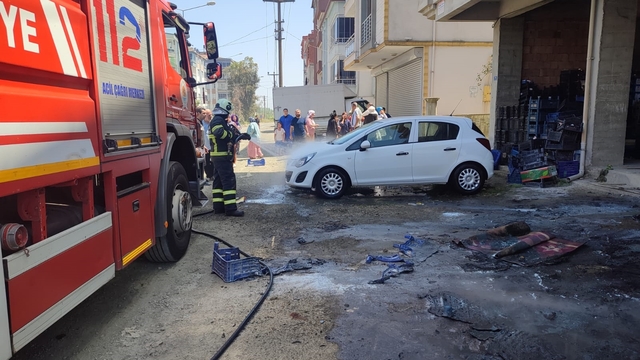 Çarşamba'da çıkan yangın söndürüldü