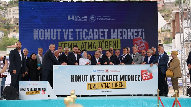 Hacılar'da kentsel dönüşüm çalışmaları kapsamında 130 milyon liralık projenin temeli atıldı