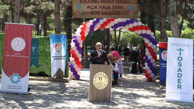 Bursa'da kültürel miras temalı açık hava sınıfı açıldı