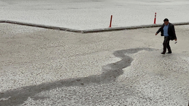 Ardahan'da dolu etkili oldu