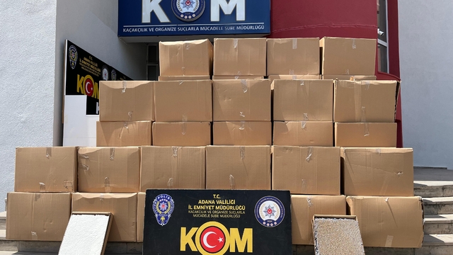 Adana'da 15 milyon 270 bin makaron ele geçirildi