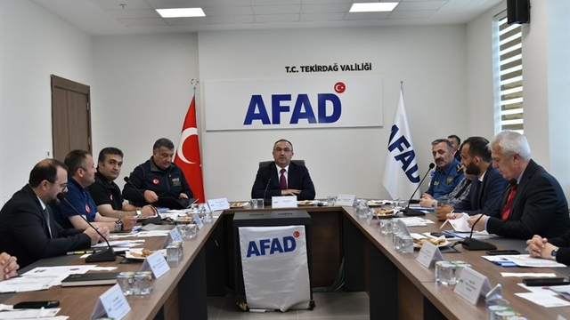 Tekirdağ'da İl Risk Azaltma Planı İzleme ve Değerlendirme Toplantısı yapıldı