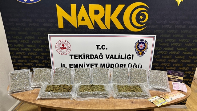 Tekirdağ'da uyuşturucu operasyonlarında yakalanan 10 şüpheli tutuklandı
