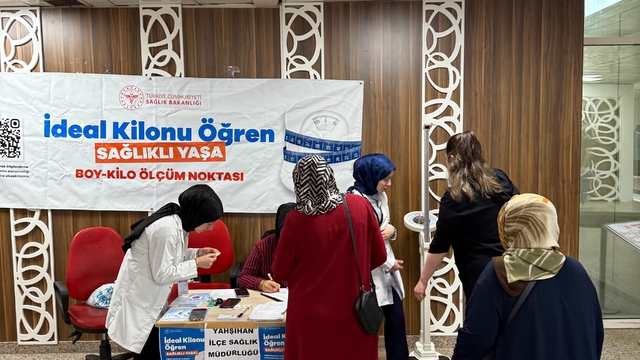 Kırıkkale'de sağlıklı yaşam için boy ve kilolar ölçülüyor