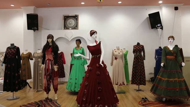 Espiye'de peştamal ve keşan bezinden dikilen kıyafetler sergilendi