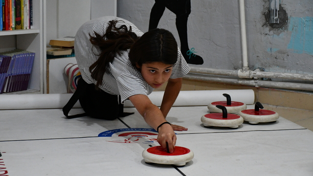 Batman'da Beyçayırı Ortaokulu Floor Curling takımı şampiyonaya hazırlanıyor