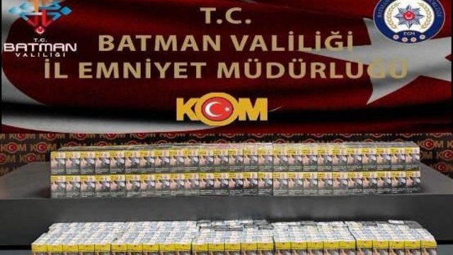 Batman'da gümrük kaçağı bin paket sigara ele geçirildi
