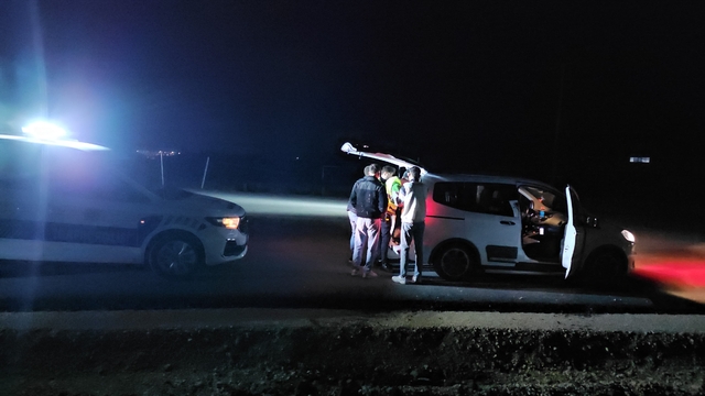 Çorum'da polisin dur ihtarına uymayan sürücünün alkollü olduğu belirlendi