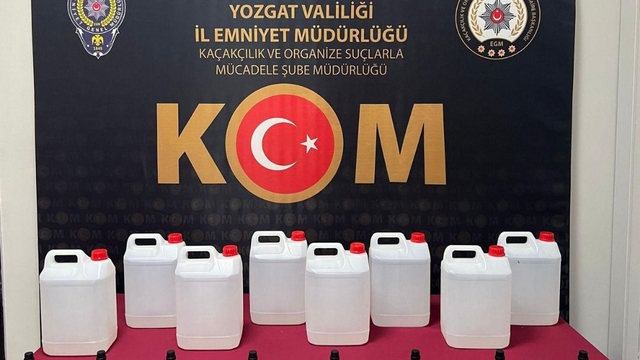 Yozgat'ta kaçak alkol ve tütün ele geçirildi