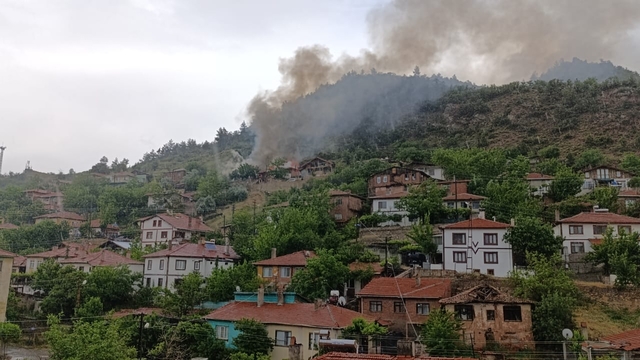 Nallıhan'da çıkan yangında iki ev hasar gördü