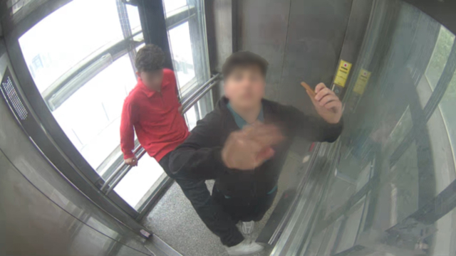 Üst geçidin asansörüne zarar verdi; o anlar kamerada