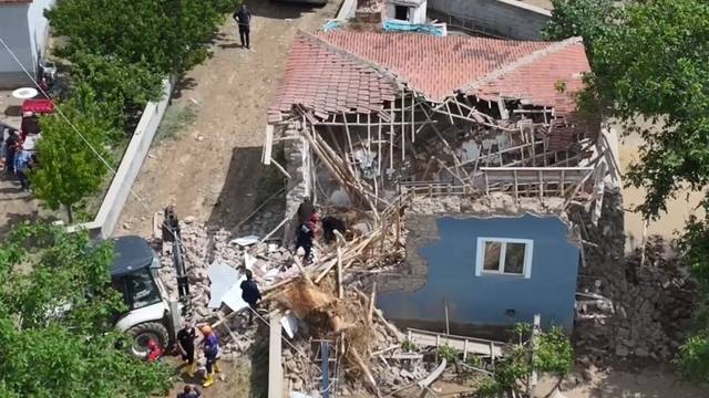 Kırşehir'de selin hasarı, dronla görüntülendi