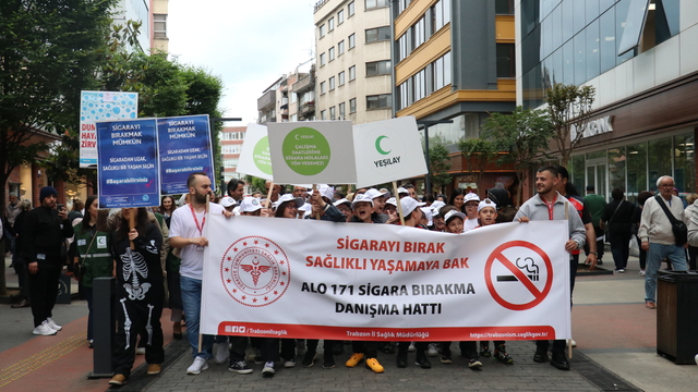 Trabzon'da "Dünya Tütünsüz Günü" yürüyüşü yapıldı
