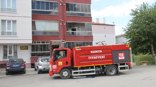 Beyşehir'de çıkan ev yangını söndürüldü