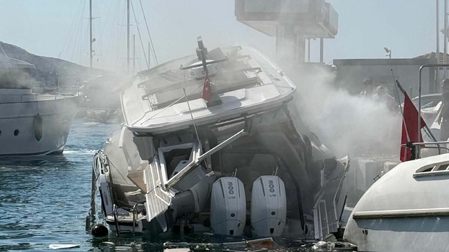 Bodrum'da teknede patlama: 3 yaralı