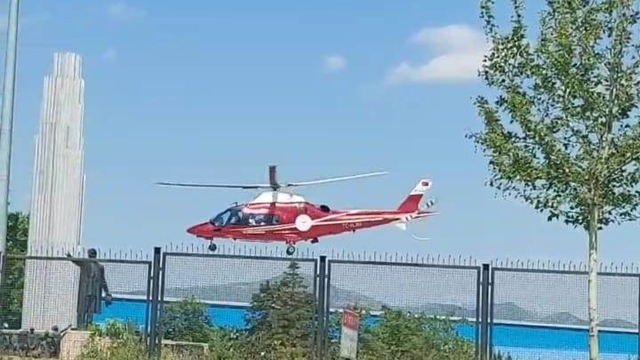 Konya'da hava ambulansı kalp krizi geçiren hasta için havalandı