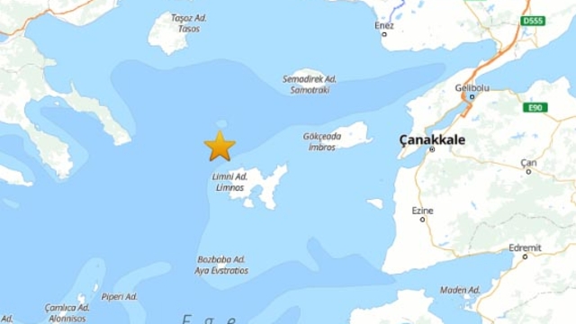 Çanakkale açıklarında 4.6 büyüklüğünde deprem