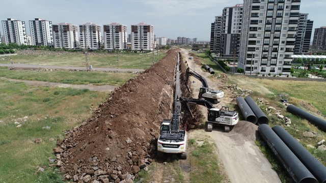 Diyarbakır'da içme suyu isale hattı 2. kısım çalışmaları devam ediyor