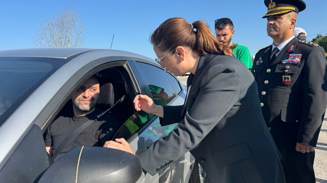 Bartın Valisi Arslan, trafik denetimlerine katıldı