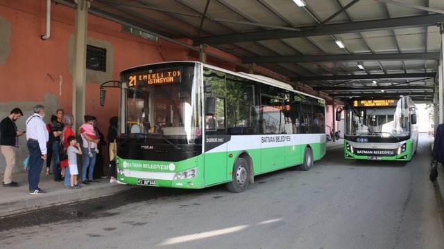 Batman'da bayramda 270 bin kişi toplu taşımadan ücretsiz yararlandı
