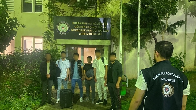 Bursa'da 7 düzensiz göçmen yakalandı