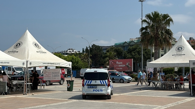 Samsun'da üzerlerine pankart düşen 5 ilkokul öğrencisi yaralandı