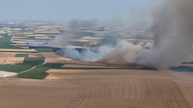 Kırklareli'nde 500 dekarlık buğday ve arpa ekili alan yandı