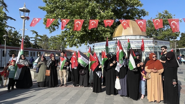 Konya'da "Küresel Gazze Yürüyüşü"ne destek gösterisi yapıldı