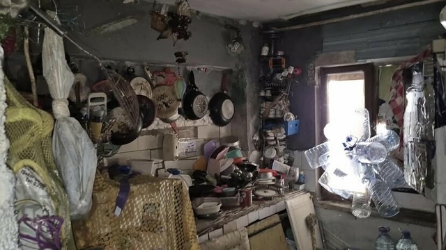 Aydın'da bir evden 4 kamyon çöp ile 12 kedi ve 3 kaplumbağa çıktı