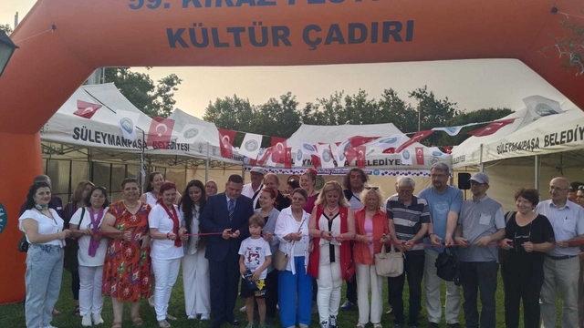 Tekirdağ'da 59. Uluslararası Kiraz Festivali kültür çadırı açıldı