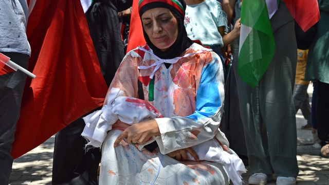 Adıyaman'da İsrail'in Gazze'ye saldırıları protesto edildi