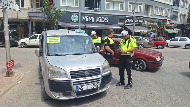 Samsun'da ticari araçlara yönelik trafik denetimi