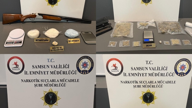 Samsun'da uyuşturucu operasyonlarında 4 zanlı yakalandı