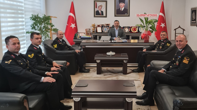 Havza İlçe Jandarma Komutanlığından Kaymakam Ayvat'a ziyaret