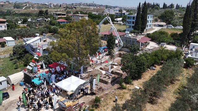 Hatay'da bağışlarla yaptırılacak kreşin temeli atıldı