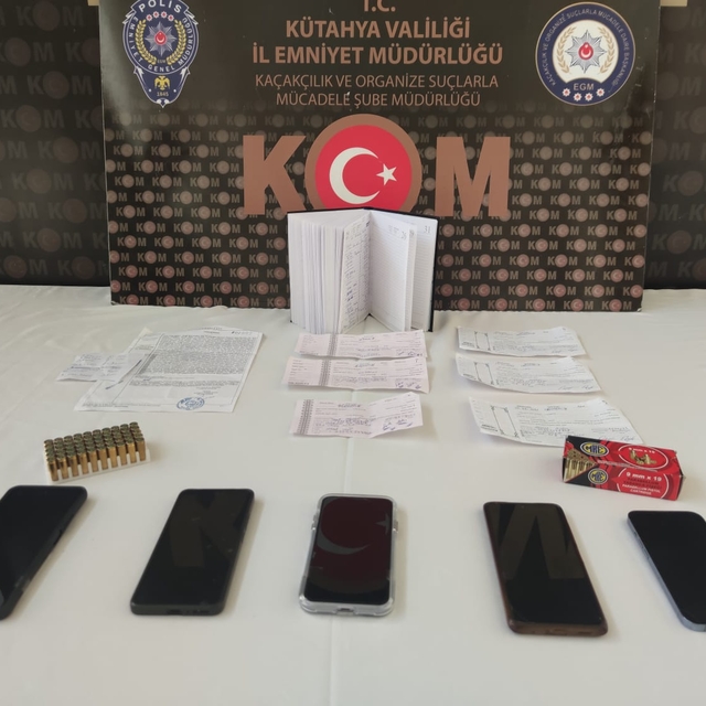 Kütahya'da tefecilik operasyonunda 6 şüpheli yakalandı